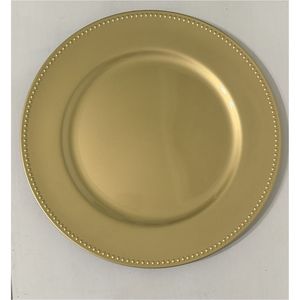 Elegante Plato Base Metálico Dorado con Borde de Cuerda, Plato de Lujo para Hostelería, Catering, Comidas Elegantes y Decoración de Mesas para Bodas - Product Image 5