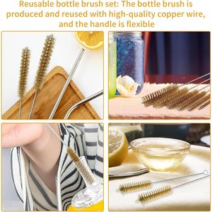 Set di 7 Spazzole in Filo di Ottone da 11 Pollici per Pulizia Bottiglie, Tubi e Fori - Product Image 4