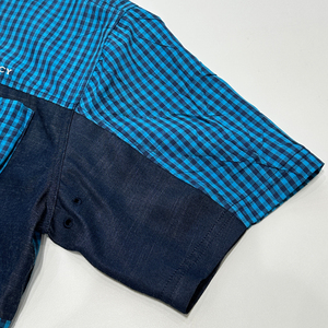 Chemise à carreaux pour homme, hydrofuge, avec design denim - Product Image 4
