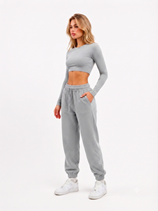 Wholesale Sports Wear Jogging <b>Pant</b> Women Drawstring Waist Yoga Wear Sweat <b>Pant</b> Sportswear <b>Trainer</b> Trouser With Side Pockets - Product Image 5