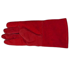 ถุงมือป้องกันส่วนบุคคล ถุงมือหนังวัวสำหรับนักดับเพลิง ถุงมือเชื่อมโลหะเคลือบอลูมิเนียมฟอยล์ สำหรับงานเชื่อมหนัก - Product Image 6