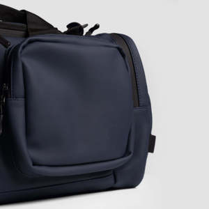 Unisex Navy Nylon Gym Duffel <b>Bag</b> 20-<b>30L</b> Zipper Closure Casual Durable Fitness <b>Bag</b> with Soft Handle - Product Image 2