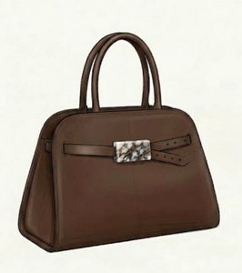 Sac fourre-tout artisanal en résine fait main, motif marbré, avec poignée supérieure et fermeture à boucle, style artistique et tendance - Product Image 1