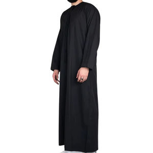 Thobe Abaya pour homme pour la prière du Ramadan et de l'Aïd, longueur au sol, en coton respirant et léger, pour soirée et fête, Dishdasha - Product Image 6