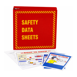 Classeur MSDS Brady rouge de 2,5 pouces pour le stockage de documents SDS industriels et de laboratoire - Product Image 1