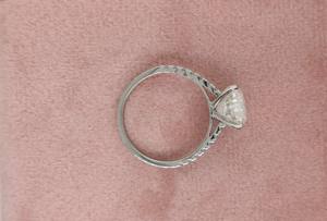 Bague de fiançailles en diamant cultivé en laboratoire de 1,70 ct pour femme, bijoux en diamant, bague en or blanc massif 14 carats, cadeau de la Saint-Valentin - Product Image 4