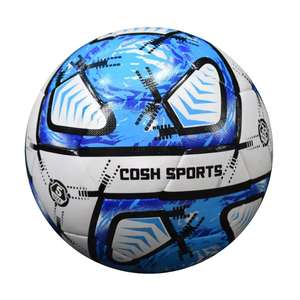 Balón de fútbol de PU de tamaño personalizado, el mejor balón de fútbol personalizado con estampado de rayas coloridas - Product Image 2