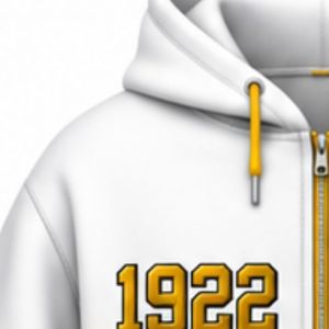 Sudadera con Capucha Oversize para Mujer Sigma Gamma Rho, Diseño Tie Dye Blanco y Dorado, Gráfico Personalizado de Hermandad Griega, Estilo Casual Urbano - Product Image 5