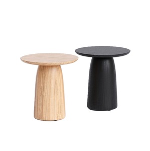Mesa de Centro Redonda Moderna de Madera Maciza, Diseño Minimalista Hecho a Mano, Muebles para Sala de Estar, Mesa de Noche para Dormitorio, Decoración - Product Image 3