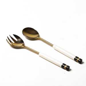 ชุดช้อนส้อมมีดโลหะขายดีจากร้านอาหาร ชุดช้อนเรซิ่นจากอินเดีย ราคาถูก - Product Image 2