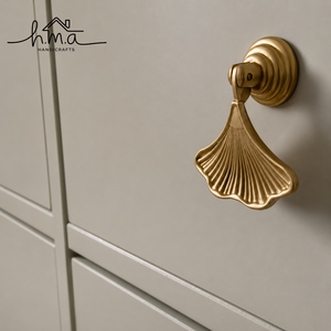 Handcrafted Brass Crescent Moon Cabinet <b>Knob</b> Hammered Finish Celestial Drawer Pull Wardrobe Door Handle Furniture Accent - Product Image 2