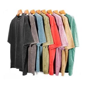 Camisetas de Punto Casuales para Hombre, Corte Regular, Estilo Vintage, Lavado Desgastado, Primavera-Verano 2026, 100% Algodón, Personaliza tu Propio Logotipo - Product Image 5