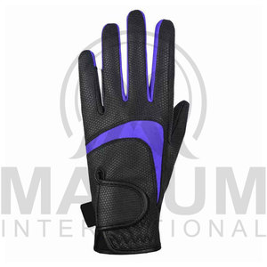 Guantes de equitación de cuero personalizados, guantes ecuestres premium con agarre, transpirables, para hombre y mujer, para competición y entrenamiento - Product Image 2