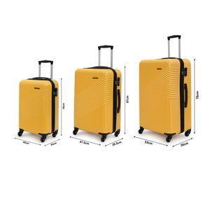 Juego de Maletas de 3 Piezas de Alta Resistencia, Ligeras, con Carcasa Rígida, Ruedas Giratorias Silenciosas y Protección en las Esquinas - Product Image 2