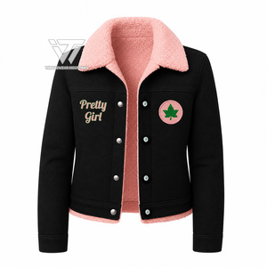 กรีกอัลฟ่า |   คาปา |   เสื้อแจ็คเก็ตยีนส์บุขนปักลาย Alpha Sorority - Product Image 1