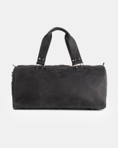 <b>Mens</b> Dark Grey Genuine <b>Leather</b> Luxury Water Resistant Casual Eco-Friendly <b>Duffle</b> <b>Bag</b> Large Capacity Vintage Travel Weekender Gym - Product Image 2