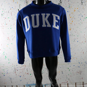 Sweat-shirt à capuche Duke bleu royal 100% coton, sur mesure, fils fins, pour l'hiver - Product Image 1