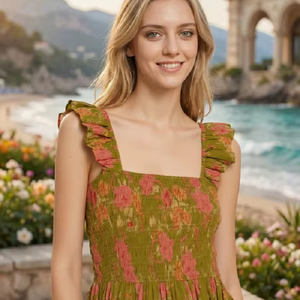 Chemisier débardeur femme tendance en soie/coton imprimé 3D, coupe ample épaules dénudées, pour printemps, automne et hiver - Product Image 1