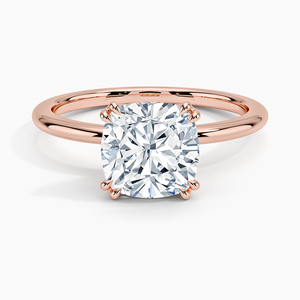 Minimalist Solitaire Ring with Polished 14K Yellow Gold Finish - Product Image 5
