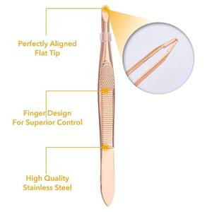 Morje Surgical High Gold Plated Stainless Steel <b>Eyelash</b> Tweezers Precision Smooth Tip Customizable for <b>Eyelash</b> <b>Application</b> - Product Image 2