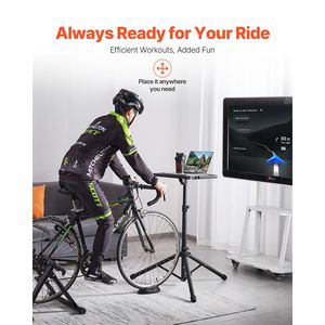 <b>Adjustable</b> Bike Trainer Treadmill <b>Desk</b> Non-Slip Multi-Slot Bike Trainer Stationary Foldable Cycling <b>Desk</b> Triangle Support <b>Office</b> - Product Image 2