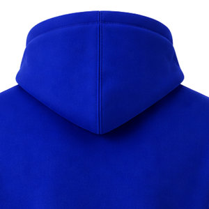 Sweat-shirt à capuche personnalisé bleu cobalt pour homme, à manches longues, coupe régulière, en molleton avec cordon de serrage à la capuche, poche kangourou, style athlétique - Product Image 6