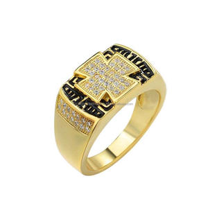 Luxury 925 <b>Silver</b> Lab Grown Diamond <b>Ring</b> With Geometric Cross Design And Bold <b>Statement</b> Style For Jewelry Resellers - Product Image 1