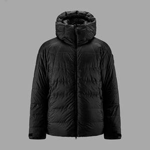 Nouvelle veste d'hiver noire à capuche pour homme, avec fermeture éclair, rembourrée, avec emplacements pour logo personnalisé, épaisse, streetwear, tissu polyester/coton - Product Image 2