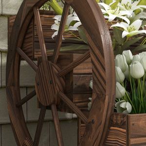 Fioriera in Legno a 3 Livelli 25x24x23 Pollici per Piante da Esterno e Interno, Uso Agricolo - Product Image 5