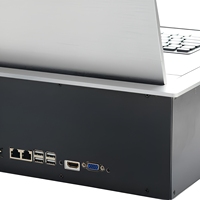 Système de conférence sans papier intelligent avec écran LCD relevable motorisé, bureau escamotable avec clavier et souris
