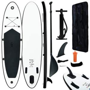Set di Stand-Up Paddleboard Gonfiabile Bianco e Nero con Accessori - Product Image 1