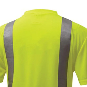 Camiseta de trabajo de manga corta reflectante de alta visibilidad para hombre, impermeable, con logotipo y talla personalizados para uniformes de trabajo en equipo. - Product Image 4