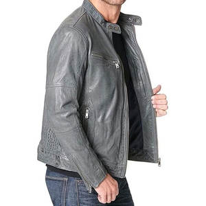 Chaqueta de Cuero PU Negra para Hombre, Estilo Casual, Resistente al Viento, Ecológica, de Alta Calidad, para Invierno, Tallas Grandes, Personalizable, Estilo Urbano - Product Image 4