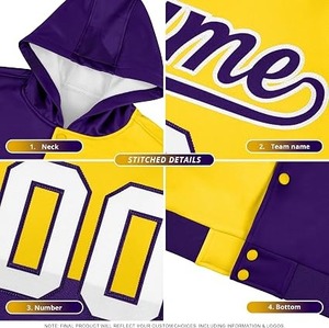 Sublimated Polyester <b>Fleece</b> Hoodie Purple <b>Black</b> Gradient Print Men's Hooded Sweatshirt Custom Teamwear - Product Image 5