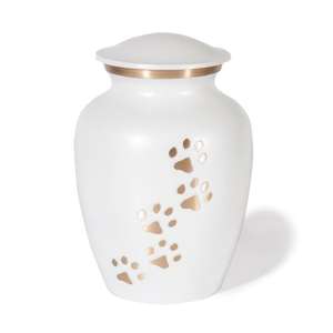 โกศใส่เถ้ากระดูกสัตว์เลี้ยงรูปอุ้งเท้าสีเงิน งานฝีมือสำหรับเก็บรักษาเถ้ากระดูกสัตว์เลี้ยง อุปกรณ์งานศพ - Product Image 4