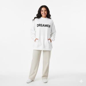 Service OEM – Meilleur Sweat-shirt Personnalisé Décontracté en Maille pour Femme, Col Montant, Manches Longues, Logo Frontal Uni, Collection Automne - Product Image 3