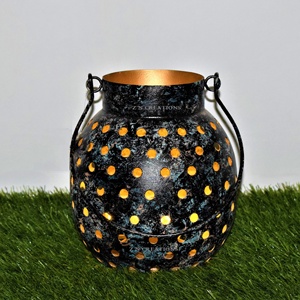 Lanterne de bureau élégante Veilleuse Unique Verre LED Bougie Pot Photophore Bougeoir Décoratif De Noël Bougeoir - Product Image 6