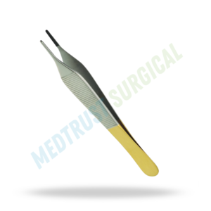 Adson TC Pince à pansements chirurgicale en carbure de tungstène, délicate, lisse, taille standard - Product Image 4