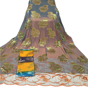 Step Out in Style with Plain Wedding Dress Somali Fransawi Dirac <b>Fabric</b> Featuring Intricate Embroidery Gracious Design for Girls - Product Image 5