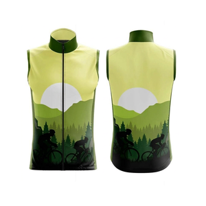 Anti UV Custom Sublimation Cycling Vest Summer Sleeveless Mesh <b>Back</b> Bicycle Gilet Quick Dry Breathable <b>Road</b> Bike Jersey Vest - Product Image 1