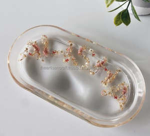 Elegante y Duradera Bandeja de Servicio de Resina Ecológica con Diseño Pintado a Mano Multiusos para Decoración del Hogar, Organización y Entretenimiento - Product Image 6