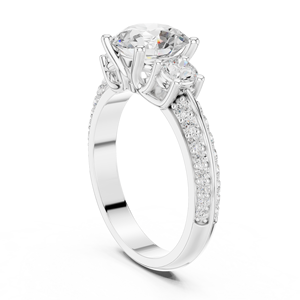 Bague exclusive en diamant de laboratoire taille ronde, élégante, pour femme, bijoux de mariage et de fiançailles, fournisseur OEM en gros - Product Image 5