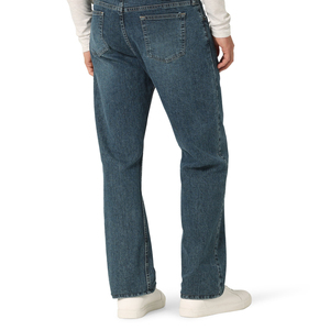 Pantalones Vaqueros Casuales de Algodón Tejido Personalizados, Lavado Medio, Transpirables, Moda Otoñal, Corte Recto y Ajustado para Hombre - Product Image 4
