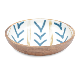Bol en bois émaillé imprimé pour les occasions festives, idéal pour offrir en cadeau, bol décoratif émaillé imprimé pour restaurants et hôtels - Product Image 4