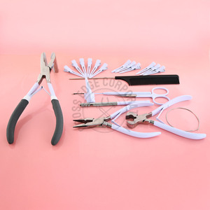 Nouveaux outils d'extension de cheveux Micro perle à sertir, pince à tisser les cheveux, crochet de tressage, pinces de sectionnement des cheveux de mariée - Product Image 1