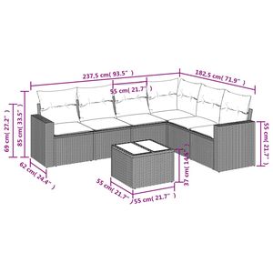 Mobilier d'extérieur de qualité supérieure en rotin PE gris et canapé de jardin en acier enduit de poudre avec verre trempé - Product Image 3