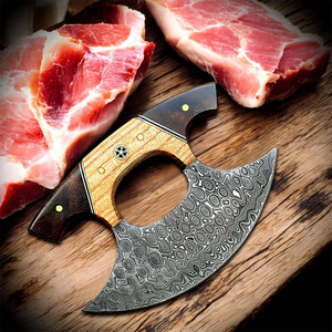 Cuchillo para Pizza de Acero de Damasco, Premium, Hecho a Mano, con Hoja Duradera y Mango Cómodo para Cortar Pizza y Alimentos - Product Image 5