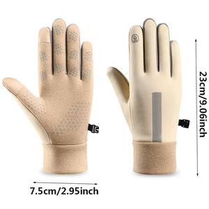 Guantes cálidos con pantalla táctil para mujer, guantes térmicos de invierno, guantes con pantalla táctil, resistentes al agua, resistentes al viento, guantes cálidos antideslizantes para montar - Product Image 6