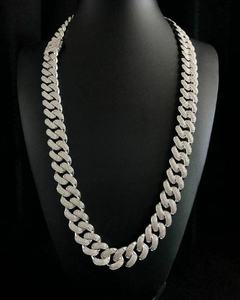 Cadena de Diamantes Moissanite con Eslabones Cubanos de Lujo, Collar Hip Hop, Joyería Unisex de Primera Calidad VVS, Accesorio de Moda - Product Image 1