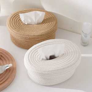 Boîte à mouchoirs rustique en jute faite à la main – Porte-mouchoirs décoratif naturel pour hôtels et restaurants - Product Image 4